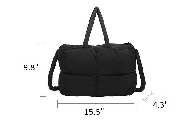 RTS: The Blake Quilted Grid Puffer Tote-