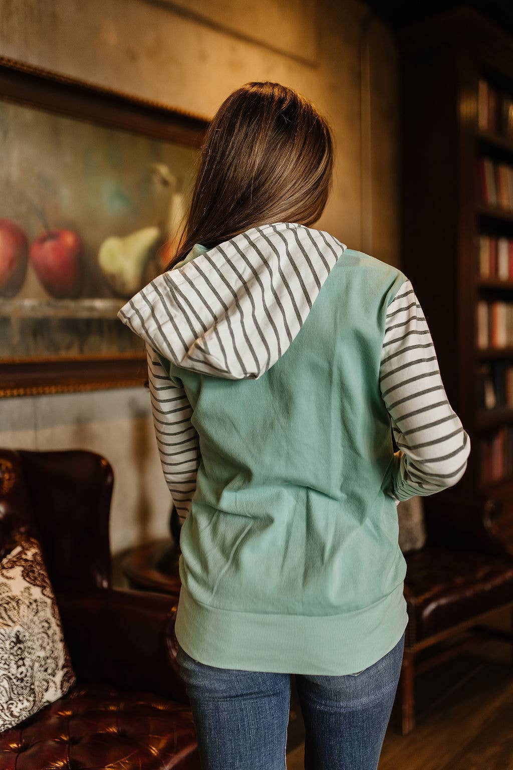HalfZip Sweatshirt- Mint To Last: M