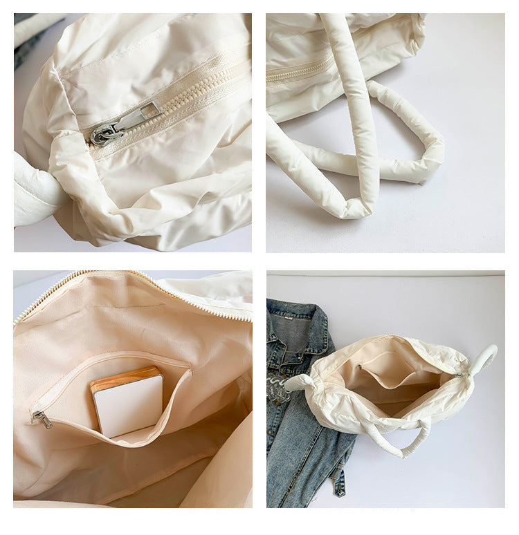 RTS: The Blake Quilted Grid Puffer Tote-