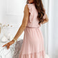 Full Size Ruffled Surplice Cap Sleeve Dress