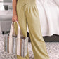 Full Size Drawstring High Waist Wide Leg Pants