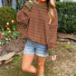 Striped Round Neck Long Sleeve Sweater