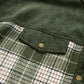 Snap Down Collared Neck Plaid Shacket