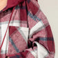 Drawstring Plaid Dropped Shoulder Hooded Shacket