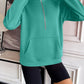 Ivy Lane Half Zip Raglan Sleeve Sweatshirt