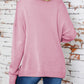 Surplice Dropped Shoulder Long Sleeve Sweater