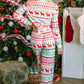 Christmas Element Round Neck Top and Pants Lounge Set