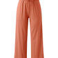 Full Size Drawstring High Waist Wide Leg Pants