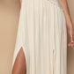 POL Sleeveless Back Zipper Front Slit Maxi Dress