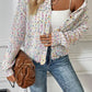 Confetti Button Up Long Sleeve Cardigan