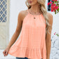 Tied Ruffled Round Neck Cami