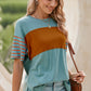 Striped Round Neck Short Sleeve T-Shirt