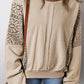 Openwork Round Neck Long Sleeve Sweatshirt