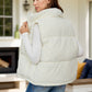 Pocketed Zip Up Vest Coat