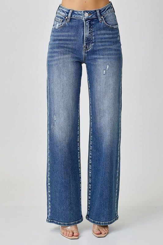 RISEN High Waist Jeans with Pockets