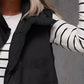 Zip Up Vest Coat with Pockets