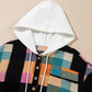 Drawstring Color Block Long Sleeve Hoodie