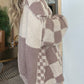 Plaid Open Front Long Sleeve Cardigan