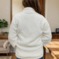 Full Size Turtleneck Zip Up Long Sleeve Sherpa Jacket