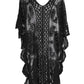 Lace V-Neck Half Sleeve Cover-Up