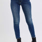 Judy Blue Full Size Mid-Rise Waist Skinny Jeans with Pockets