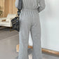 Full Size Drawstring Long Sleeve Jumpsuit