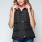 Snobbish Snap and Zip Closure Hooded Vest