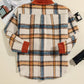 Plus Size Plaid Button Down Jacket