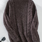 Cable-Knit Open Front Long Sleeve Cardigan