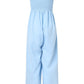 Smocked Spaghetti Strap Wide Leg Jumpsuit