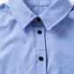 Striped Collared Neck Long Sleeve Shirt