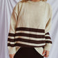 Striped Dropped Shoulder Long Sleeve Sweater