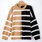 Contrast Striped Long Sleeve Sweatshirt