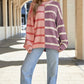 Contrast Striped Long Sleeve Sweatshirt