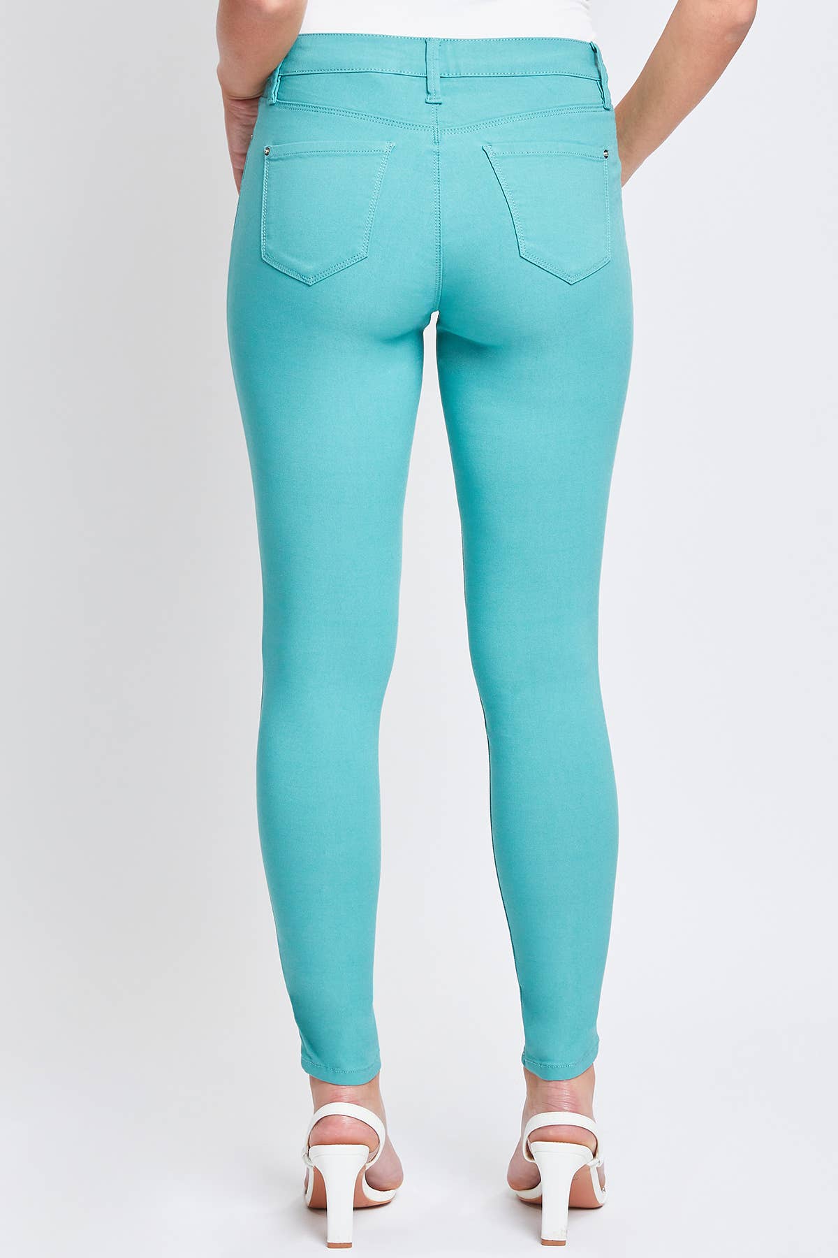Hyperstretch Mid-Rise Skinny Jean: L / Junior / Sea Green