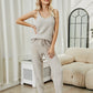 Fuzzy V-Neck Cami and Pants Lounge Set