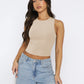 Round Neck Cropped Tank