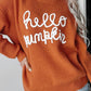 Contrast Letter Round Neck Long Sleeve Sweater