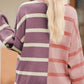 Contrast Striped Long Sleeve Sweatshirt