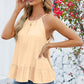 Tied Ruffled Round Neck Cami