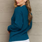 Zenana Kiss Me Tonight Full Size Button Down Cardigan in Teal