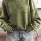 Mock Neck Dropped Shoulder Sweatshirt