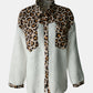 Fuzzy Button Up Long Sleeve Jacket