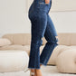 RFM Full Size Tummy Control Distressed High Waist Raw Hem Jeans