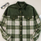 Snap Down Collared Neck Plaid Shacket