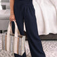 Full Size Drawstring High Waist Wide Leg Pants