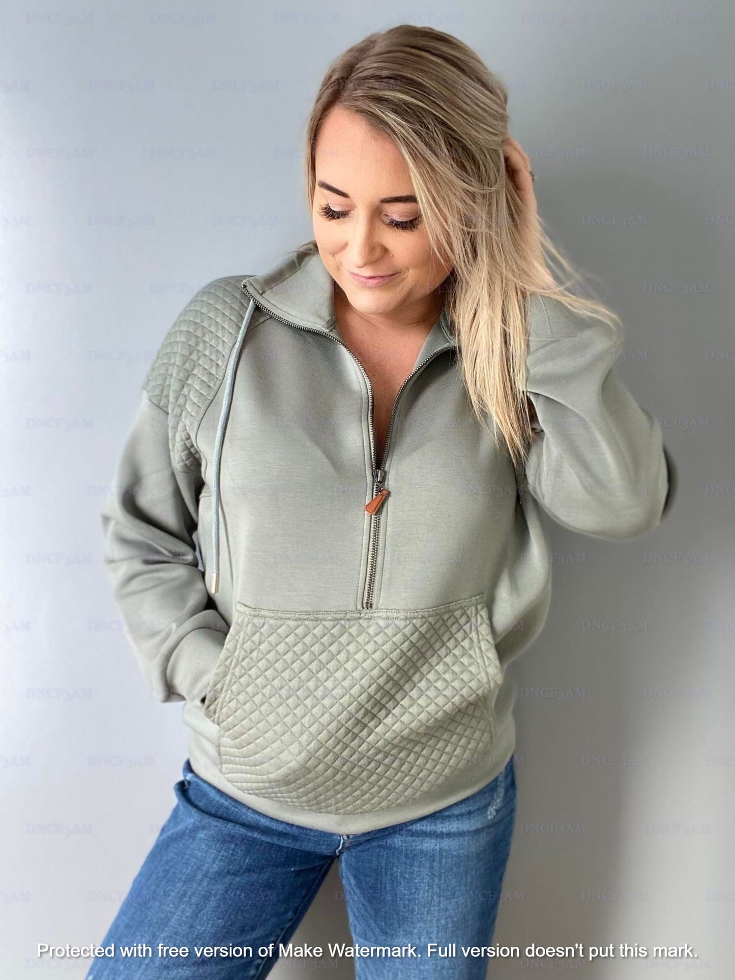 RTS: FOREVER3AM BRANDED QUINN QUILTED HALF ZIP PULLOVERS!