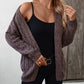 Cable-Knit Open Front Long Sleeve Cardigan