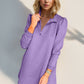 Double Take Textured Quarter Zip Long Sleeve Dress