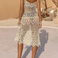 Openwork Scoop Neck Spaghetti Strap Cover-Up Dress